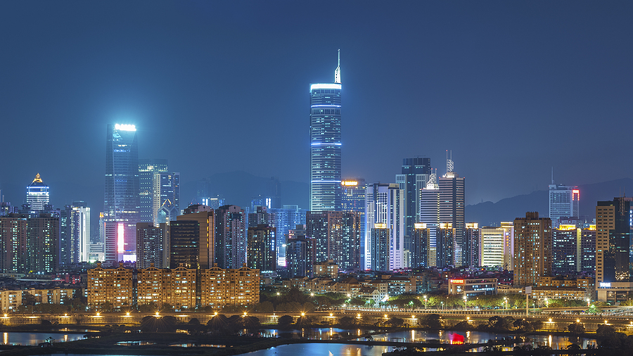 Shenzhen, Tower, Chinese, View, Futian, Business, Landmark, Pano